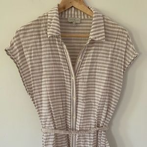 Lucky Brand Striped Linen Maxi Dress